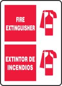 Bilingual Fire Safety Sign: Fire Extinguisher
