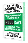 Digi-Day® Electronic Scoreboards: This Department Has Worked _Days Without An OSHA Recordable Injury