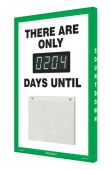 Countdown Digi-Day® Electronic Scoreboards: There Are Only _ Days Until (green trim)
