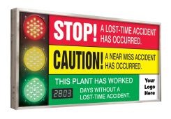 Semi-Custom Signal Digi-Day® Electronic Scoreboards: This Plant Has Worked _ Days Without A Lost Time Accident