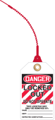 Loop 'n Lock™ Tie Tag OSHA Danger Safety Tag: Locked Out - Do Not Operate