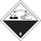 TDG Shipping Labels: Hazard Class 8: Corrosive