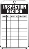 Inspection Status Safety Tag: Inspection Record