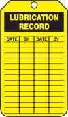 Inspection Status Safety Tag: Lubrication Record