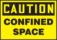 OSHA Caution Safety Labels: Confined Space
