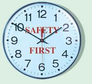Safety Message Wall Clocks: Safety First