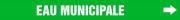Pipe Marker, Legend: EAU MUNICIPALE