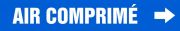Pipe Marker, Legend: AIR COMPRIMÉ - BLUE BACKGROUND