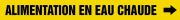 Pipe Marker, Legend: ALIMENTATION EN EAU