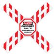Confined Space, Legend: DANGER CONFINED SPACE PERMIT REQUIRED FOR ENTRY