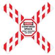 Confined Space, Legend: DANGER CONFINED SPACE PERMIT REQUIRED FOR ENTRY