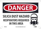 SILICA DUST HAZARD RESPIRATORS REQUIRED SIGN