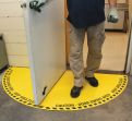 Swing Door Floor Sign: Full Swing