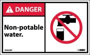 DANGER NON-POTABLE WATER LABEL