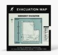 emergency exit map sign holders for evacuation