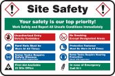 Contractor Preferred Site Safety Signs: Site Safety - Your Safety Is Our Top Priority