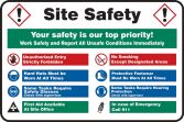 Contractor Preferred Site Safety Signs: Site Safety - Your Safety Is Our Top Priority