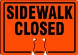 Traffic Sign, Legend: SIDEWALK CLOSED