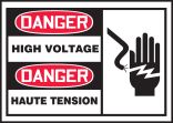 DANGER-HIGH VOLTAGE (BILINGUAL FRENCH)