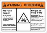 BILINGUAL FRENCH LABEL - ARC FLASH