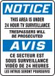 BILINGUAL FRENCH SIGN - SURVEILLANCE
