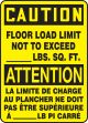 CAUTION-FLOOR LOAD LIMIT NOT TO EXCEED (BILINGUAL FRENCH)