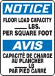 NOTICE-FLOOR LOAD CAPACITY (BILINGUAL FRENCH)