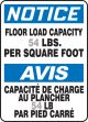 FLOOR LOAD CAPACITY (BILINGUAL FRENCH)