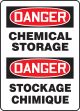 DANGER CHEMICAL STORAGE (BILINGUAL FRENCH - DANGER STOCKAGE CHIMIQUE)