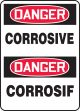 DANGER-CORROSIVE (BILINGUAL FRENCH)