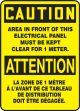 French Bilingual OSHA Safety Sign: Area In Front Of This Electrical Panel Must Me Kept Clear For 1 Meter