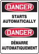 DANGER-STARTS AUTOMATICALLY (BILINGUAL FRENCH)