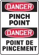 DANGER PINCH POINT (BILINGUAL FRENCH - DANGER POINT DE PINCEMENT)
