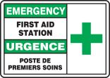 EMERGENCY-FIRST AID STATION (BILINGUAL FRENCH)
