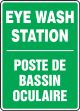 Safety Sign, Legend: EYEWASH STATION (BILINGUAL - FRENCH)