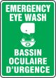 EMERGENCY EYE WASH (BILINGUAL FRENCH)