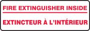 FIRE EXTINGUISHER INSIDE (BILINGUAL FRENCH - EXTINCTEUR À L'INTÉRIEUR)