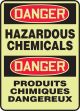 DANGER HAZARDOUS CHEMICALS (BILINGUAL- GLOW)