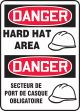 DANGER-HARD HAT AREA (BILINGUAL FRENCH)