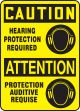 CAUTION HEARING PROTECTION REQUIRED (BILINGUAL FRENCH - ATTENTION PROTECTION AUDITIVE REQUISE)