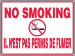 NO SMOKING (BILINGUAL FRENCH - INTERDIT DE FUMER)
