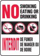 NO SMOKING EATING AND DRINKING (BILINGUAL FRENCH)