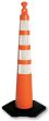 Tube Style w/ 12-lb. base & (2) 3”W reflective bands<BR><BR> Cone Style w/ 16-lb. base & (4) 4”W reflective bands