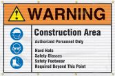Warning - Construction Area - Authorized Personnel Only