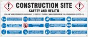 Fence-Wrap™ Mesh Banner: Construction Site, Safety and Health, Follow These Preventive Guidelines To Protect Yourself and Others From ...