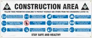 Fence-Wrap™ Mesh Banner: Construction Area, Follow These Preventive Guidelines To Protect Yourself and Others From The Coronavirus ...