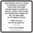 R100B State of California Handicapped Parking Tow-Away Sign