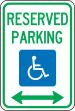 RESERVED PARKING <-----> (W/GRAPHIC)