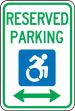 New York Specific Handicapped Parking Sign: Reserved Parking