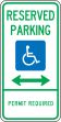 (DELAWARE) RESERVED PARKING PERMIT REQUIRED (W/GRPAHIC) (DOUBLE ARROW)